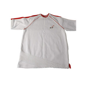 Vintage Sean John XXL Tee Shirt White Red Jersey Thick Y2K Hip Hop Urban Street